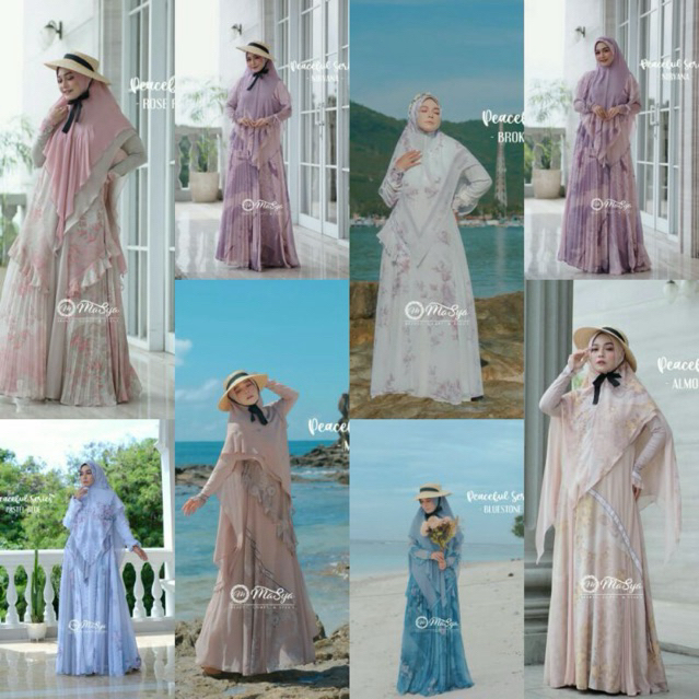 [MADENIA SYARI MASYA] GAMIS SYARI TERBARU /DRESS SET PRINTING