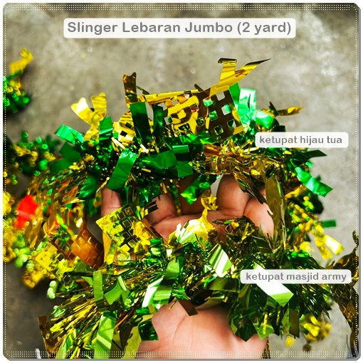SLING-09 : Dekorasi Slinger / Rumbai / Tinsell / Garland 2 yard Untuk pesta Ulang Tahun atau Slinger