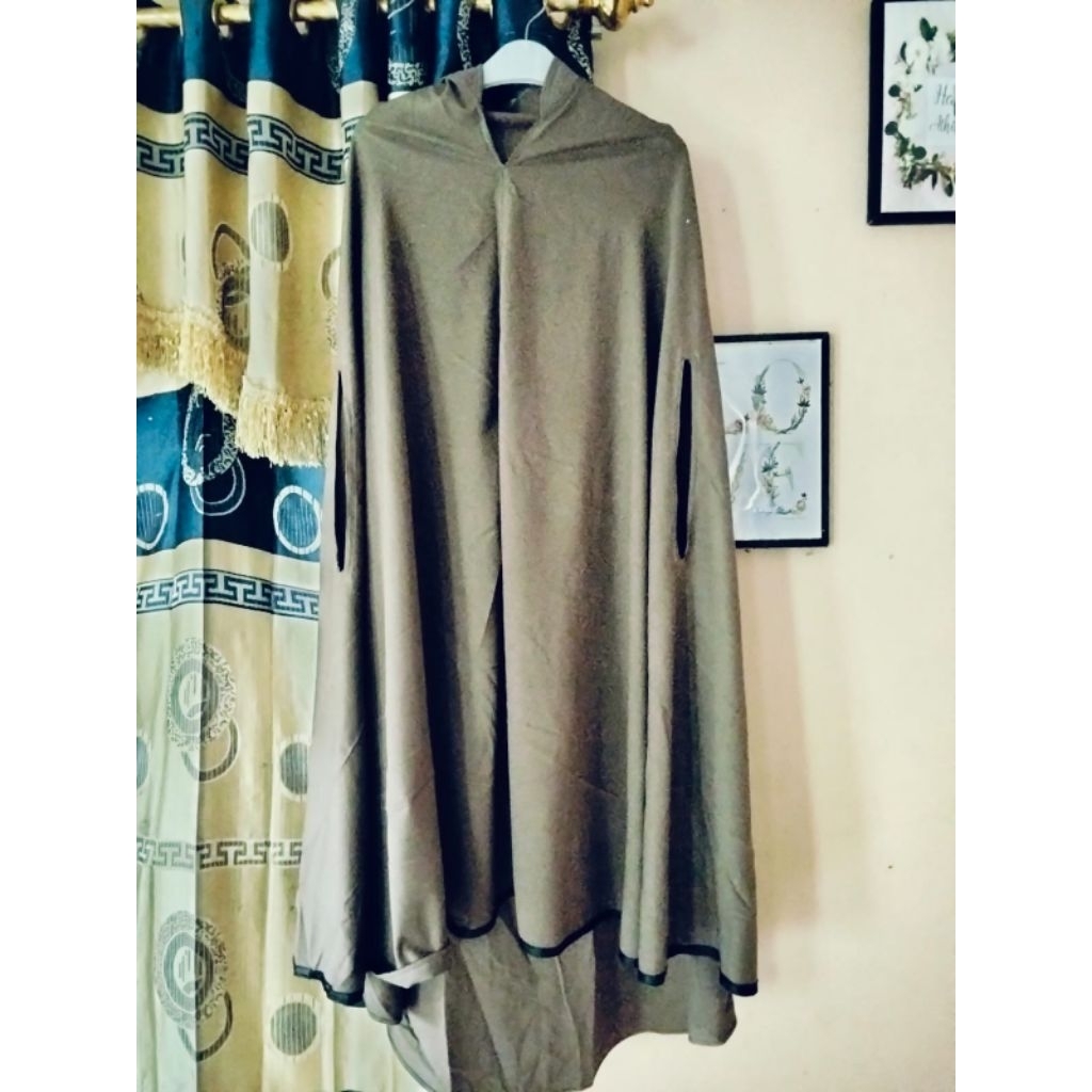 Preloved Gamis Set Jilbab Tangan Bolong