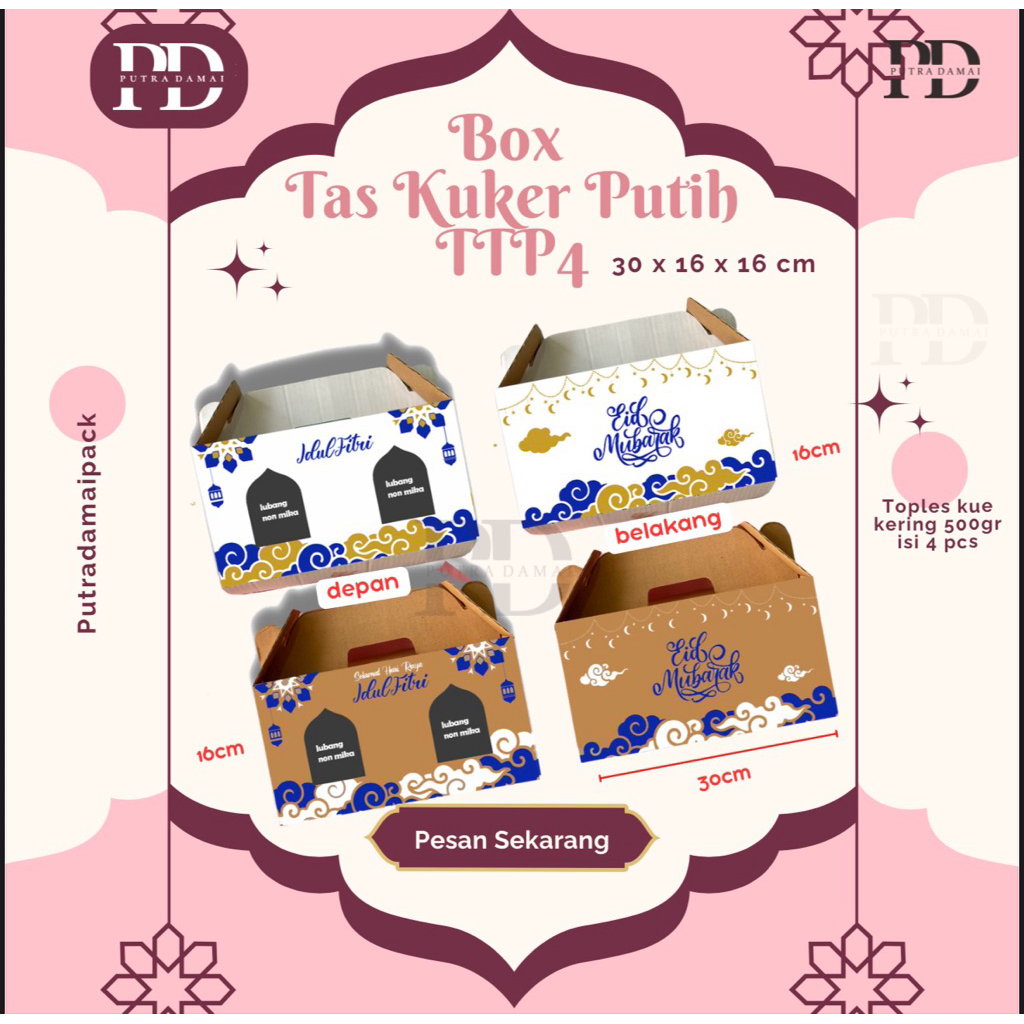 BOX LEBARAN DUS LEBARAN TAS / BOX KUE KERING 500GR BOX LEBARAN KECIL / MINI KARDUS KUE LEBARAN DUS K