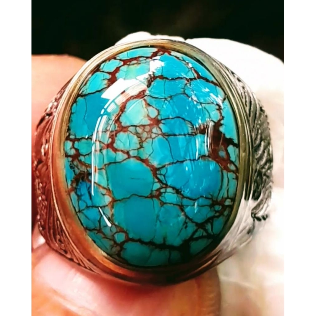 Pirus Persia gradasi biru ceplok kuro urat emas HQ