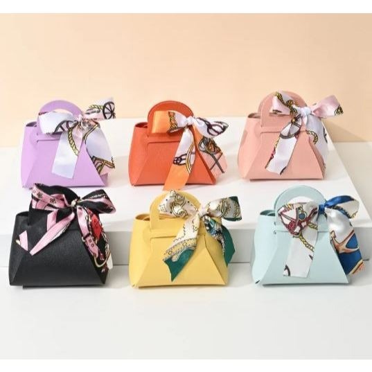 MH - goodie bag with scarf - goodie bag leather - tas hampers - tas mini serbaguna - tas hadiah