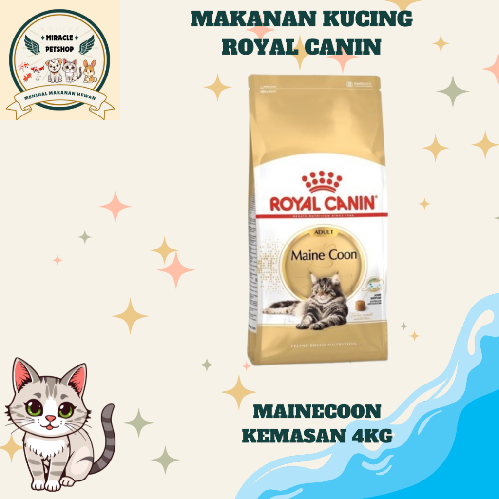 Royal Canin Maine Coon Adult 4kg/ RC mainecoon 4 kg/maincoon makanan kucing dry food