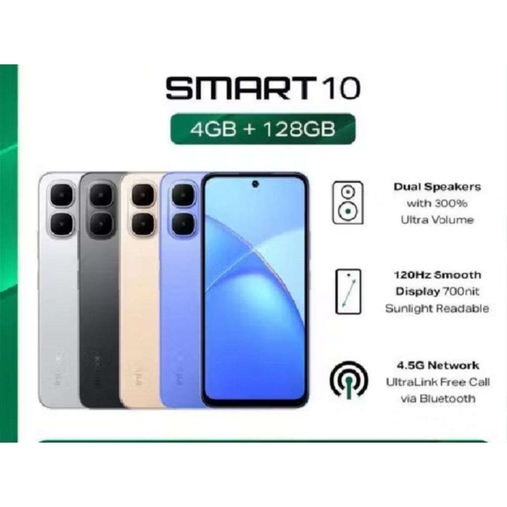 HP INFINIX Smart 10 RAM 4/128 GB ORIGINAL /RESMI