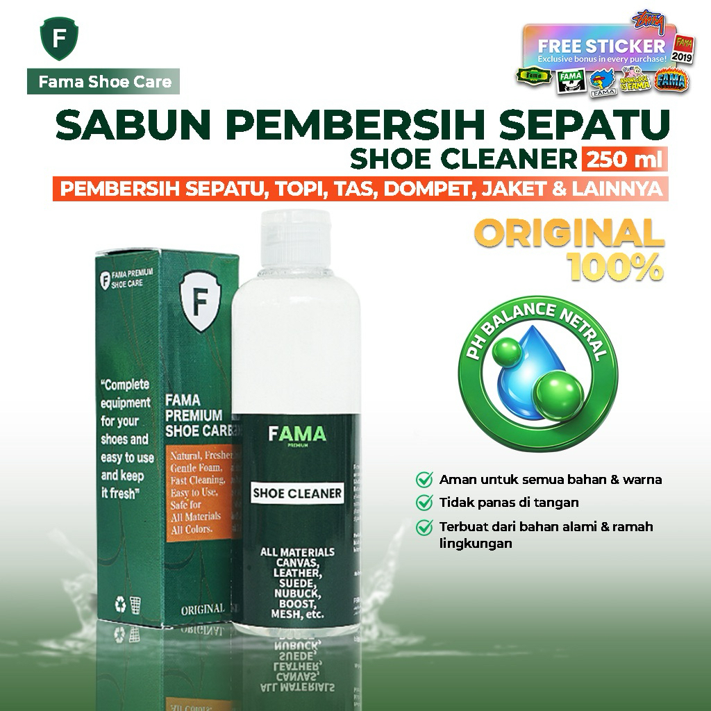 FAMA-Shoe Cleaner 250ml-pembersih sepatu-sabun sepatu-Fama Shoes Cleaner-Fama Shoe Cleaner