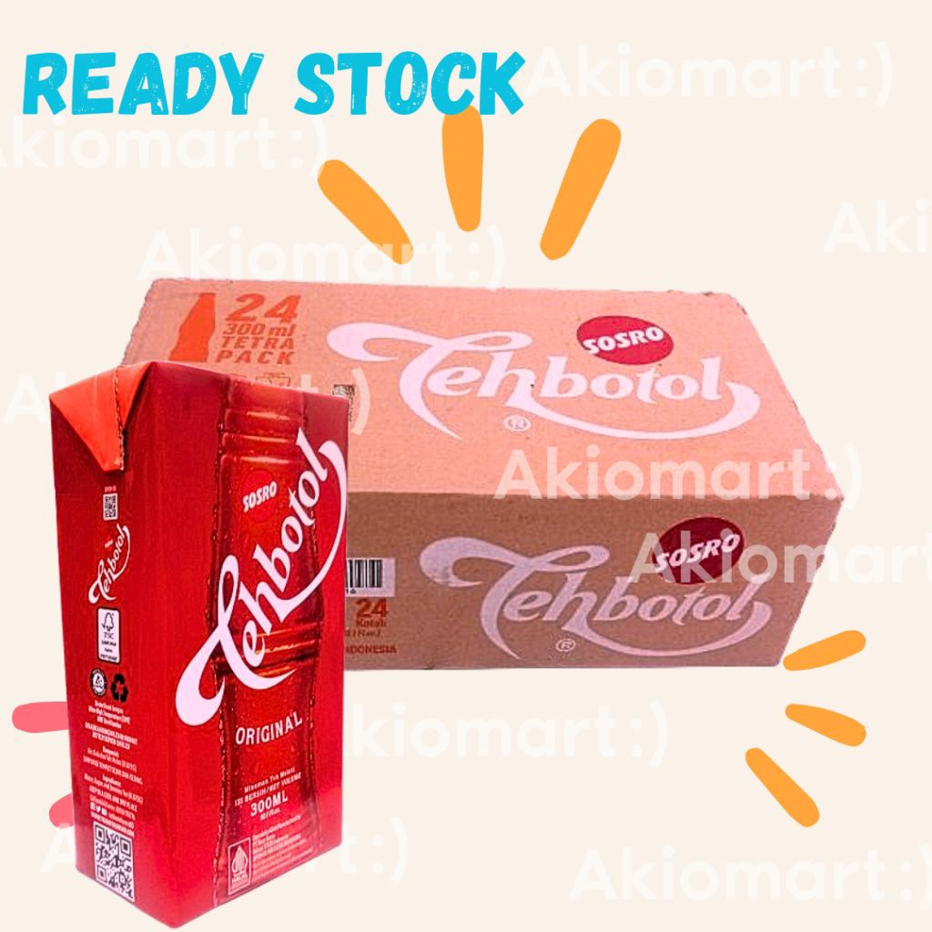 Teh Botol Sosro Kotak 300 ml | Teh Sosro 300 ml 1 Dus