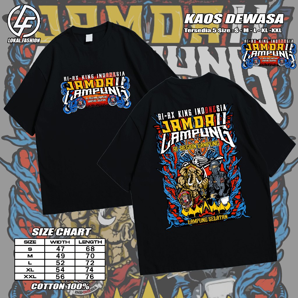 Kaos Distro Pria Katu / Kaos Acara RX King 2026 / Kaos JAMDA LAMPUNG / keren simpel nyaman murah