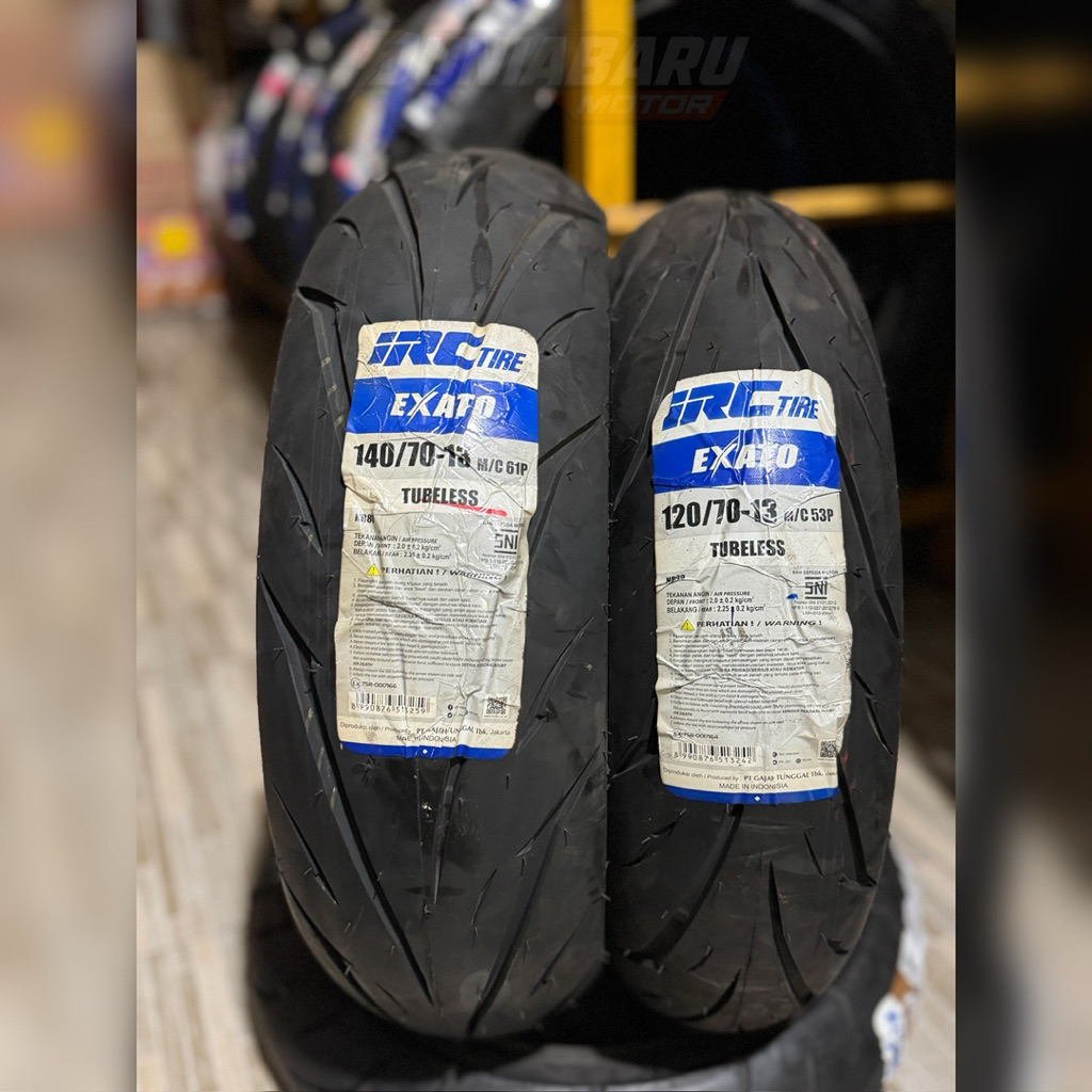 BAN LUAR NMAX TUBELESS IRC 120/70-13 & 140/70-13 EXATO / ORIGINAL IRC TUBELESS ALL RING 13 UPSIZE