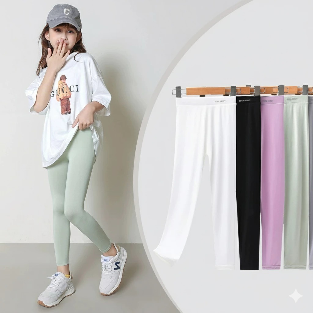 Legging Anak Kaos Rayon Usia 2-15 Tahun / Celana Legging Anak Perempuan / Legging Anak