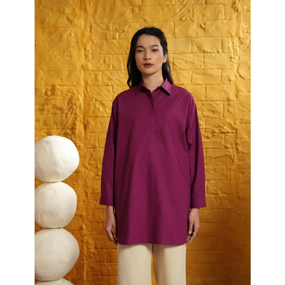 Calla Long Shirt Kemeja Tunik By HL Lume