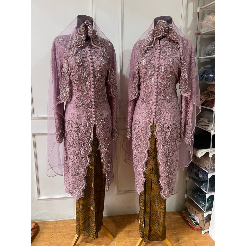 kebaya ibu pengantin ready siap kirim 2pcs