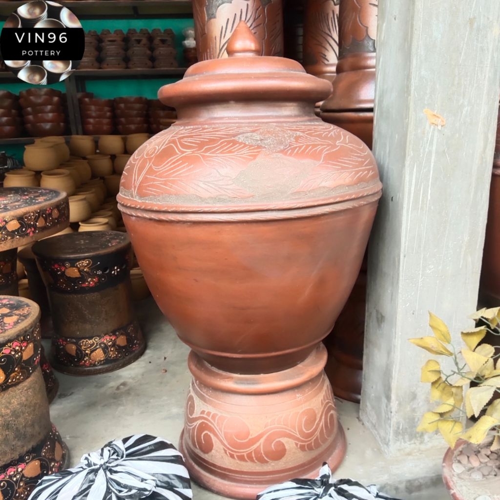 Gentong jumbo 50L gerabah tanah liat ( SUDAH FREE EXTRA PACKING )