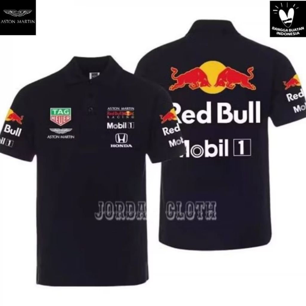 Kaos Kerah Kaos Polo Tshirt Redbull