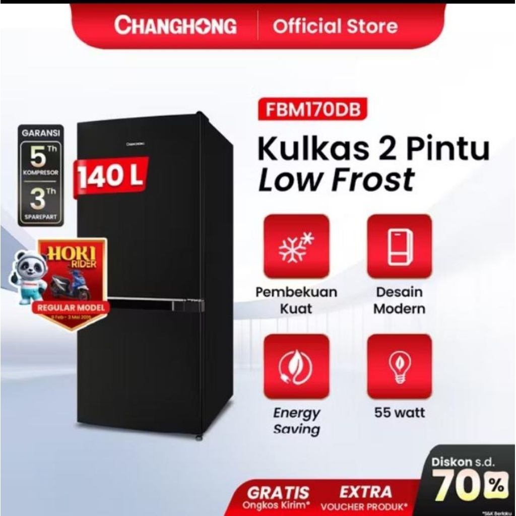 kulkas 2 pintu elektronik hemat listrik