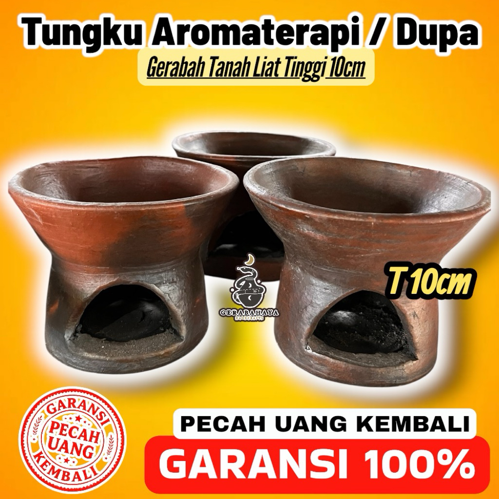 Tungku Aromaterapi Dupa Gerabah Tanah Liat