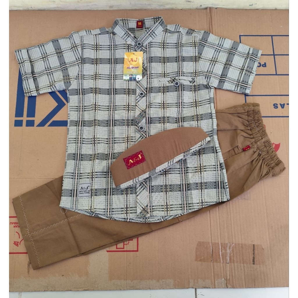 setelan koko anak salur lengan pendek/setelan koko anak A&J/koko anak A&J lengan pendek