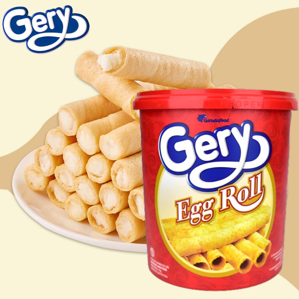 Gerry Egg Roll, Kue Kaleng, Biskuit Kaleng Egg Roll 200gr