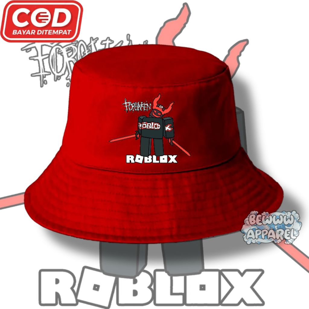 Topi Bucket Anak Roblox Forsaken / Topi Anak Roblox Forsaken