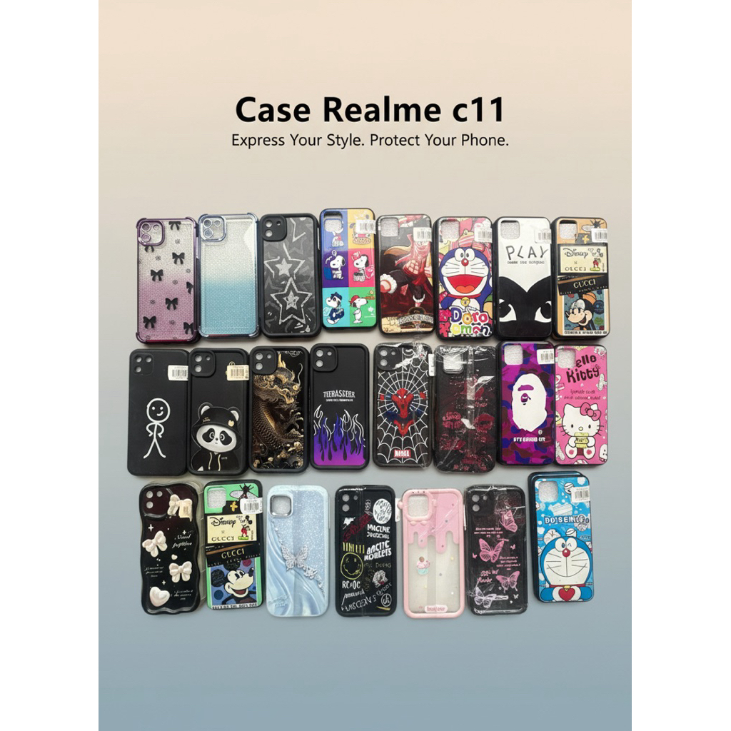 Case Realme C11 2021 2020 Softcase Karakter Kartun Lucu Casing HP Realme C 11 Silikon Motif Doraemon