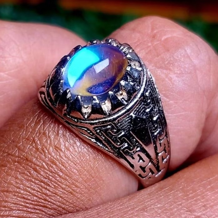 Cincin batu kalimaya 10mm ring cakar terompah