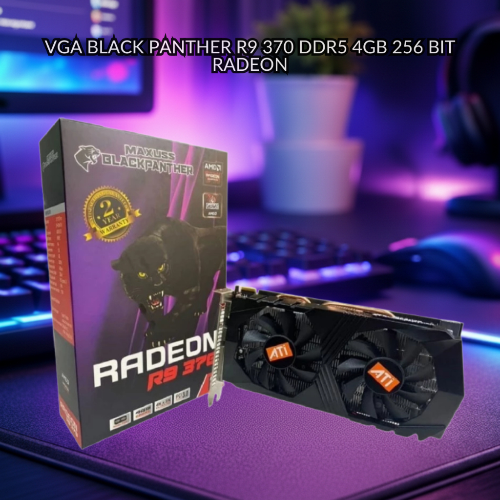 VGA BLACK PANTHER R9 370 DDR5 4GB 256 BIT RADEON