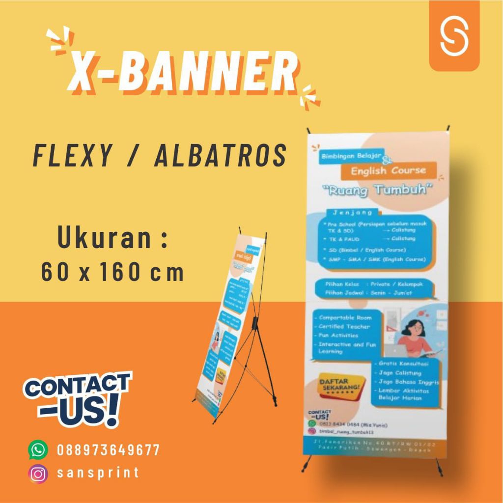 X Banner - Stand Bannerr // Banner Promo - Albatros / Flexy