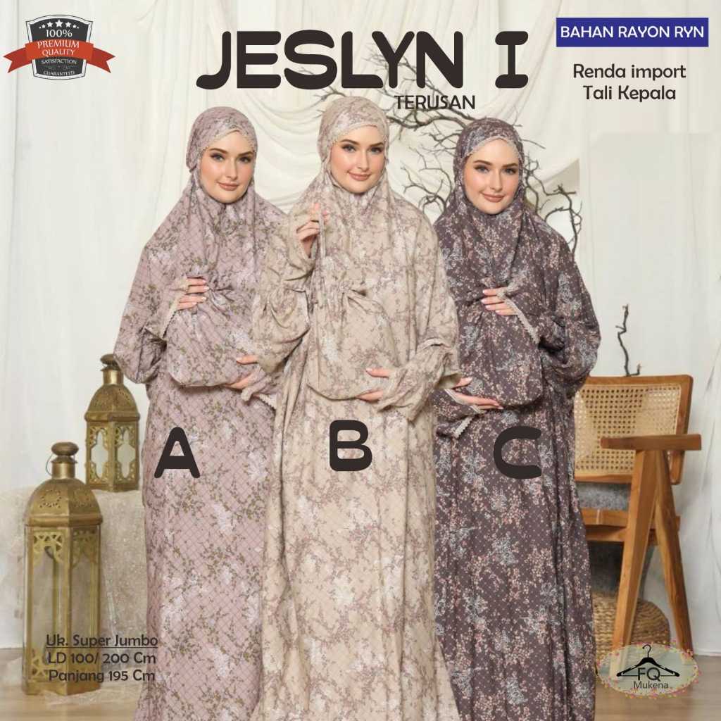 JESLYN 1 Mukena Terusan Dewasa Super Jumbo Premium Original FQ Mukena Bahan Rayon RYN Adem Nyaman Mo