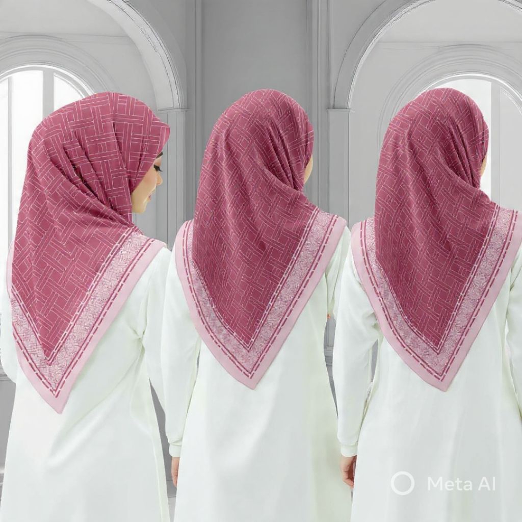 Agnia Hijab Kerudung Segiempat Motif Arina Series Terbaru