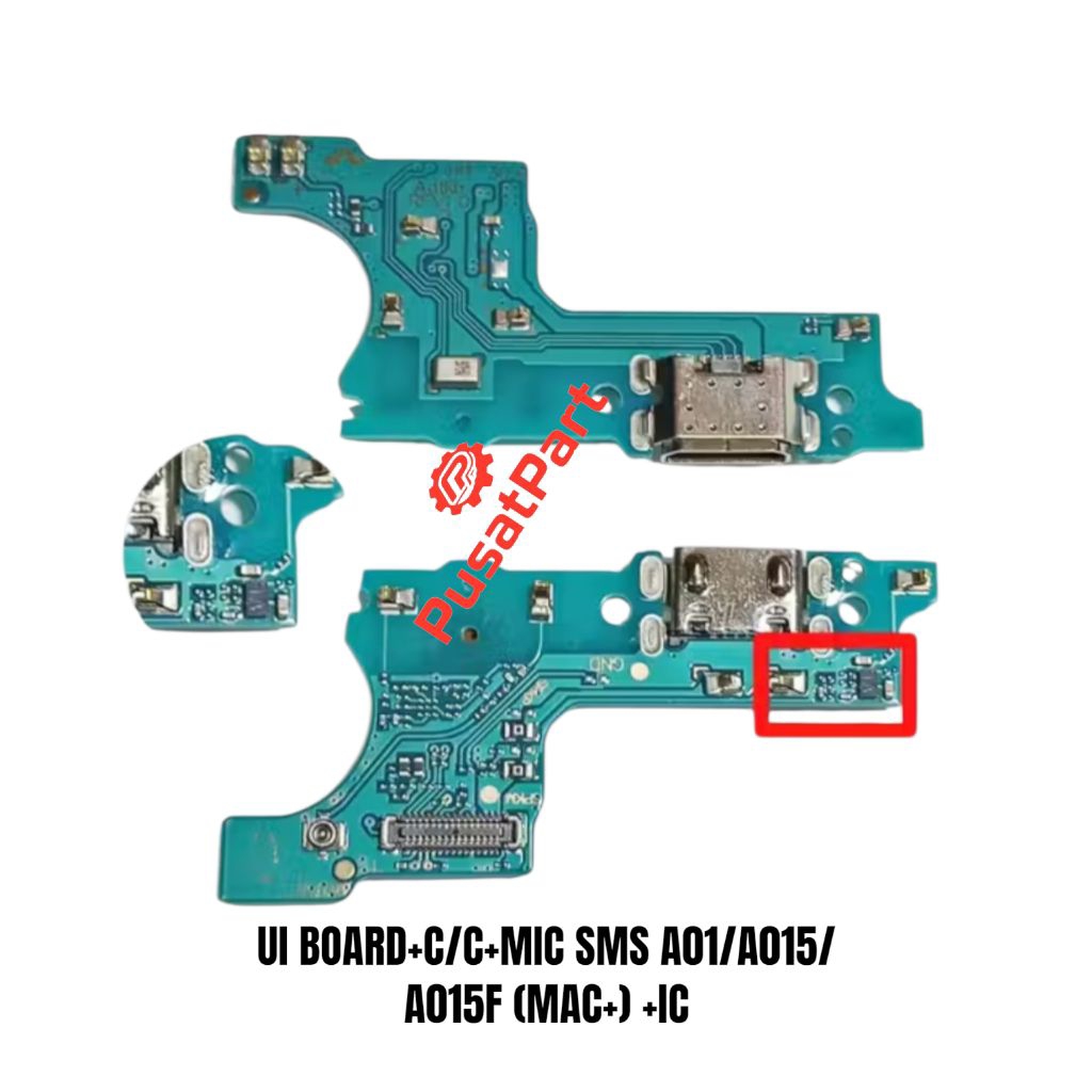 PAPAN CHARGER / KONEKTOR CAS PCB SAMSUNG A01 / A015 / A015F +IC