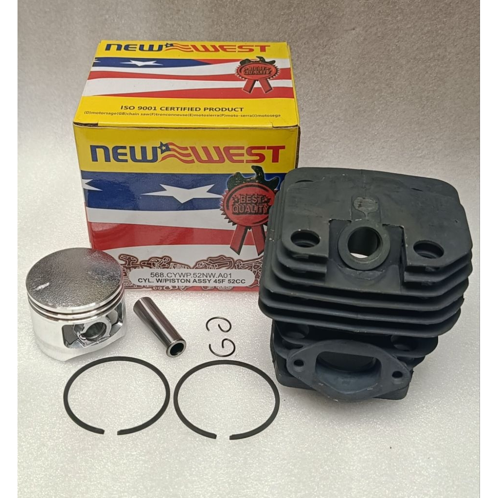 Cylinder Blok New West 568 (45mm) Boring Komplit New West 568 Senso Chainsaw