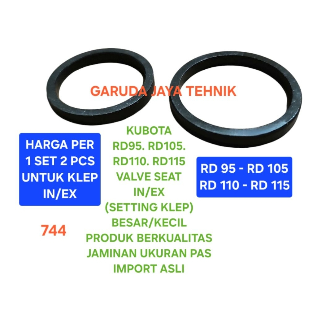 Seting klep setingan klep valve seat seating kubota RD105 RD110 RD 105 RD 110 Produk berkualitas imp