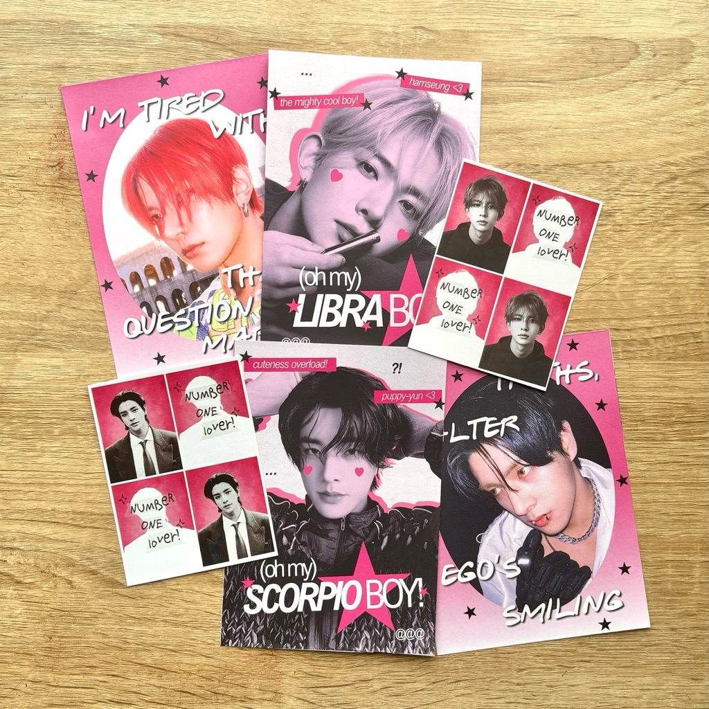 ready— heeseung & jake enhypen birthday fankit by DISS–STRICT (postcard, id photo, button pins, stic