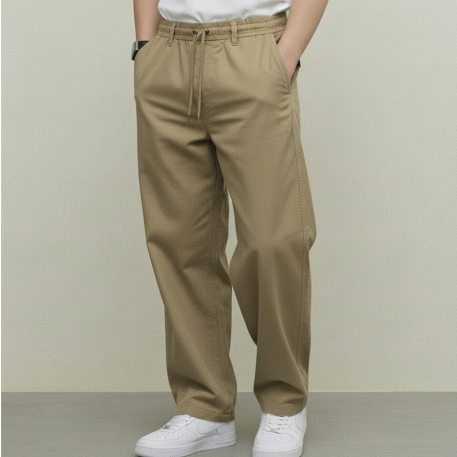 Celana Panjang Gombrong Jumbo Fit Katun Stretch Premium Pinggang Karet Tali Serut Unisex M-XXL Muat 