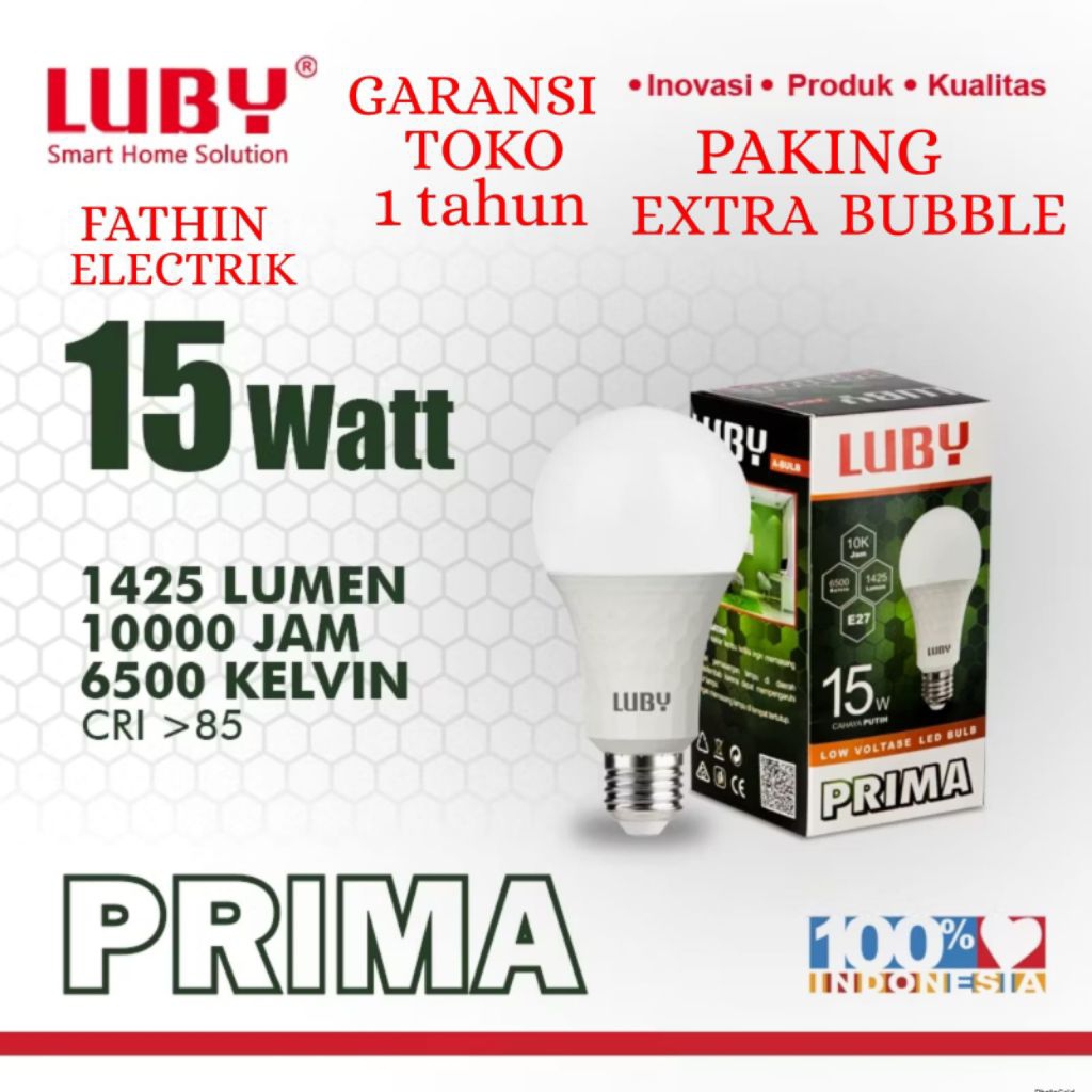 BOHLAM LED LUBY / LAMPU LED LUBY PRIMA 15W
