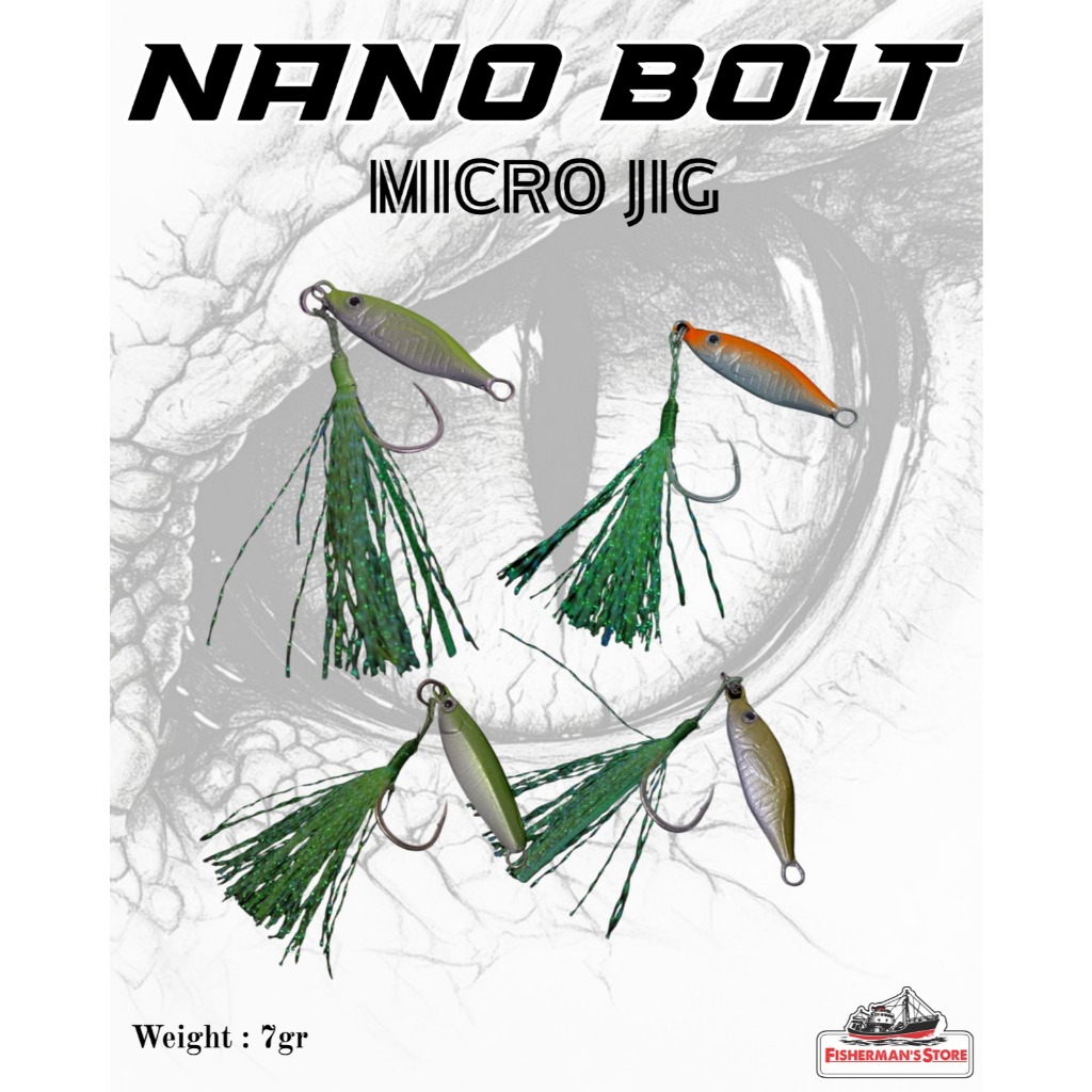 MICRO JIG NANO BOLT 7GR UMPAN CASTJIG | UMPAN CASTING BELIDA | UMPAN CASTING PBASS  | UMPAN CASTING 