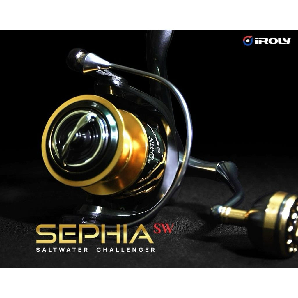 Reel Pancing Laut Iroly Sephia SW dan Sephia Plus + Ukuran 1000 2000 3000 4000 6000 Full Seal Anti K