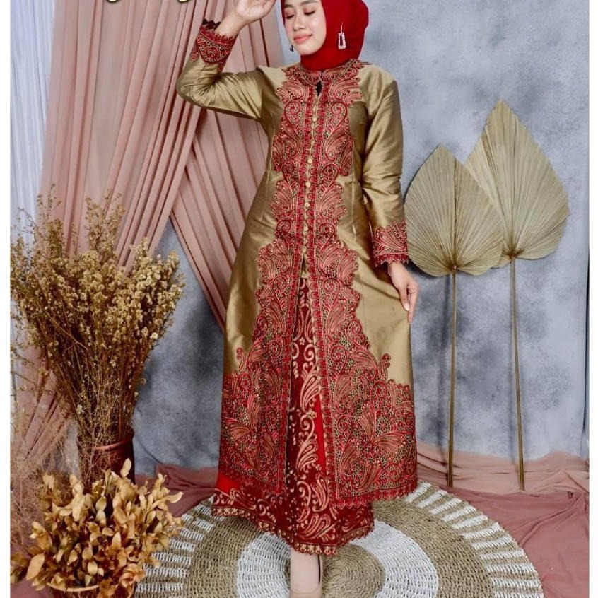 Gamis Wanita Pelangi Jaya Bahan Taveta Dove Warna Cokelat