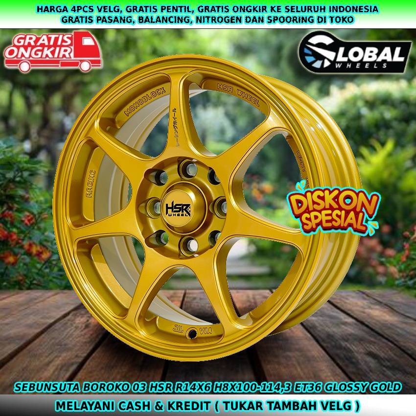 Velg racing hsr untuk mobil Avanza| Kijang LGX| Panther| Livina| Xenia| dll velg hsr sebunsuta R14