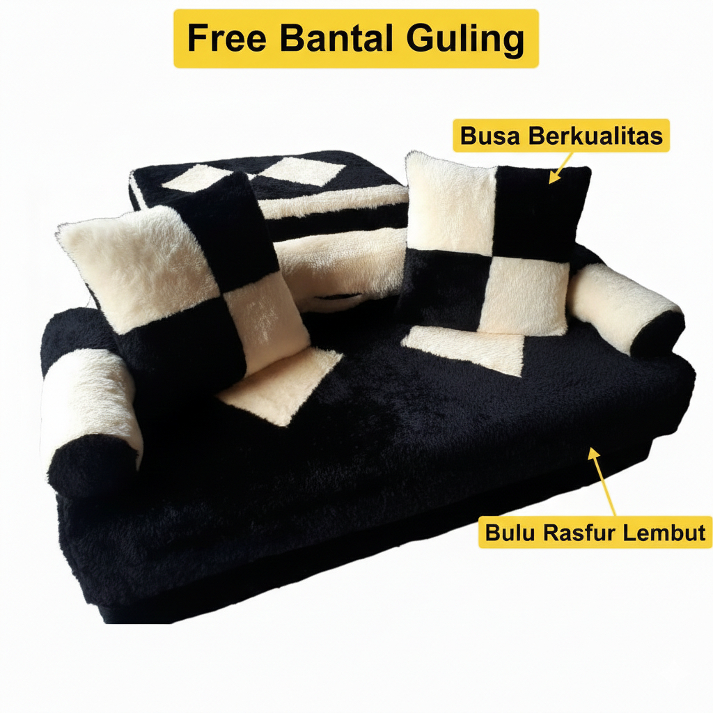 Sofa Bed Kasur Lipat Bulu Rasfur Karakter Anak Doraemon Beruang Mickey Hellokitty