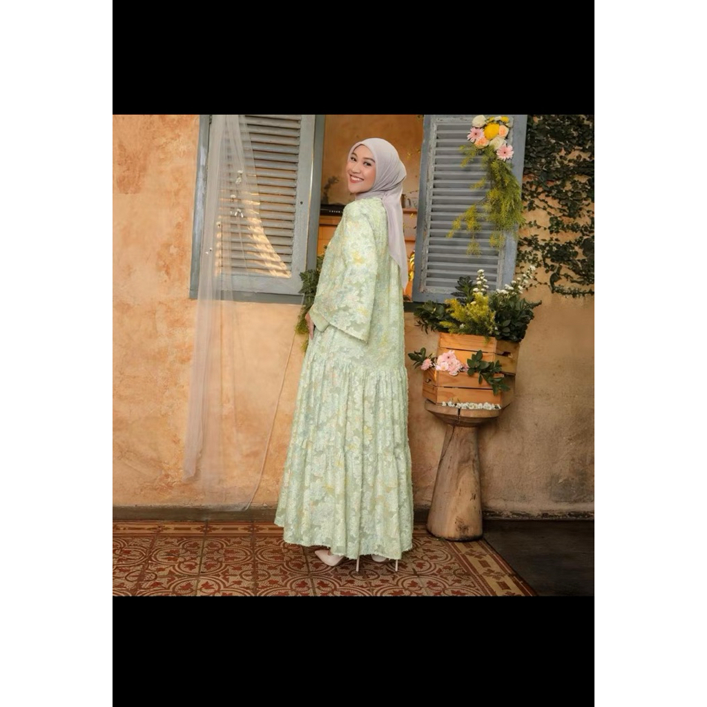 [Raya Collection] Ori New ZM Zaskia Mecca Ukuran L- Rilue Gamis Wanita - Primadona Series Edisi Lily