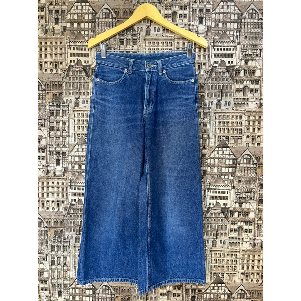 Preloved KULOT JEANS GU UNIQLO_BIRU DENIM