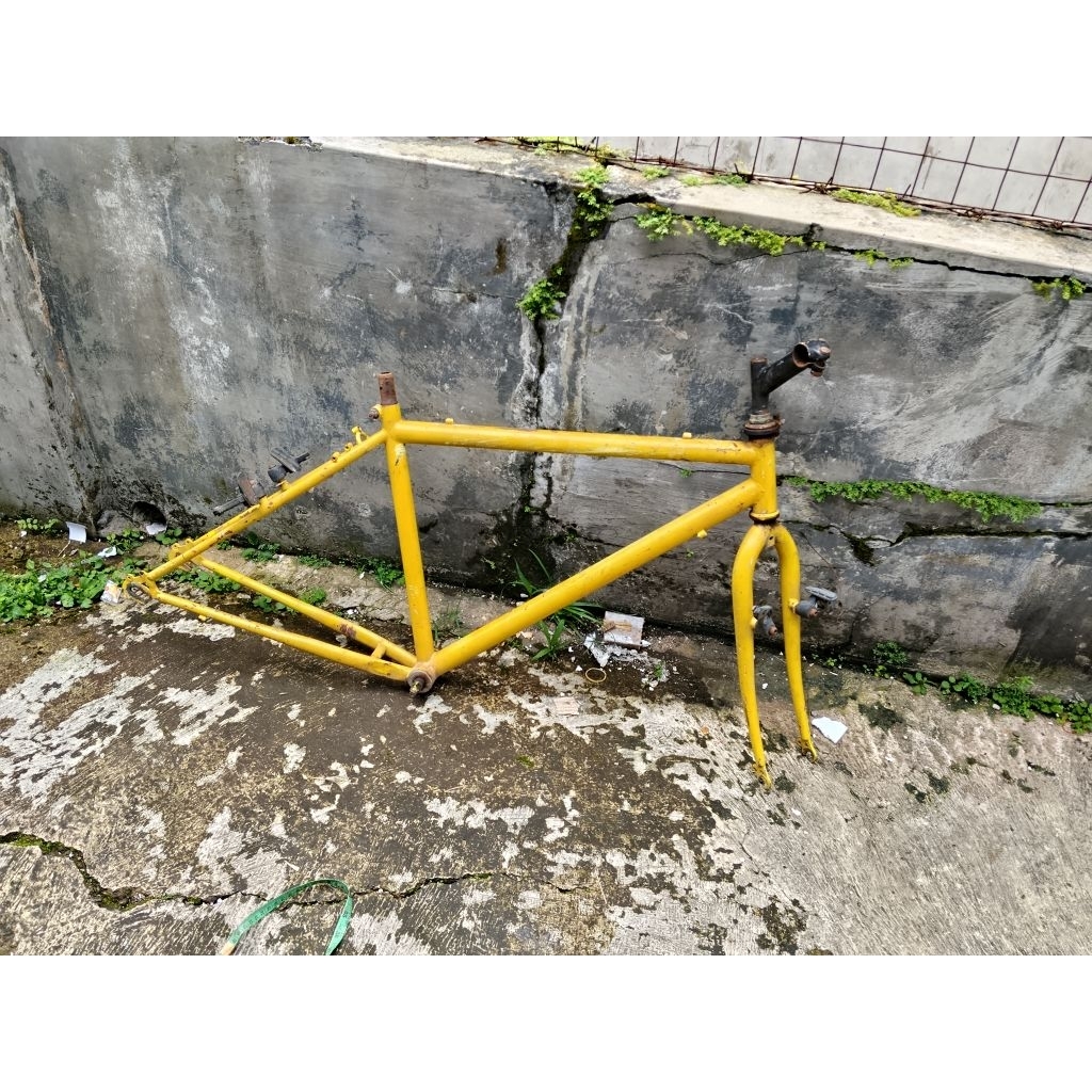 FRAME FORK SEPEDA MTB 26 JADUL SIZE 17" ANTIK MARKING INSERA SERI JP6S00585 JAVA PERDANA MIRIP FEDER