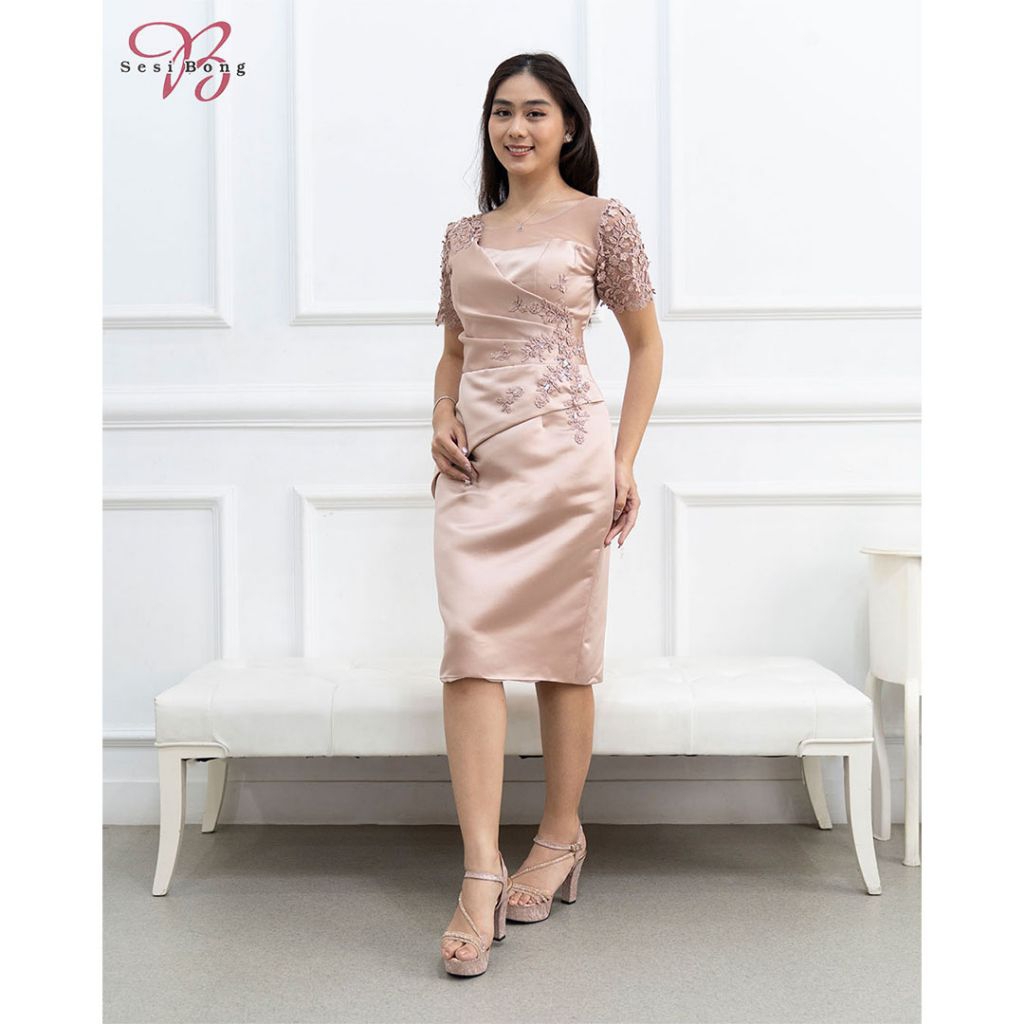 Gaun Pesta 5243 Rose Gold