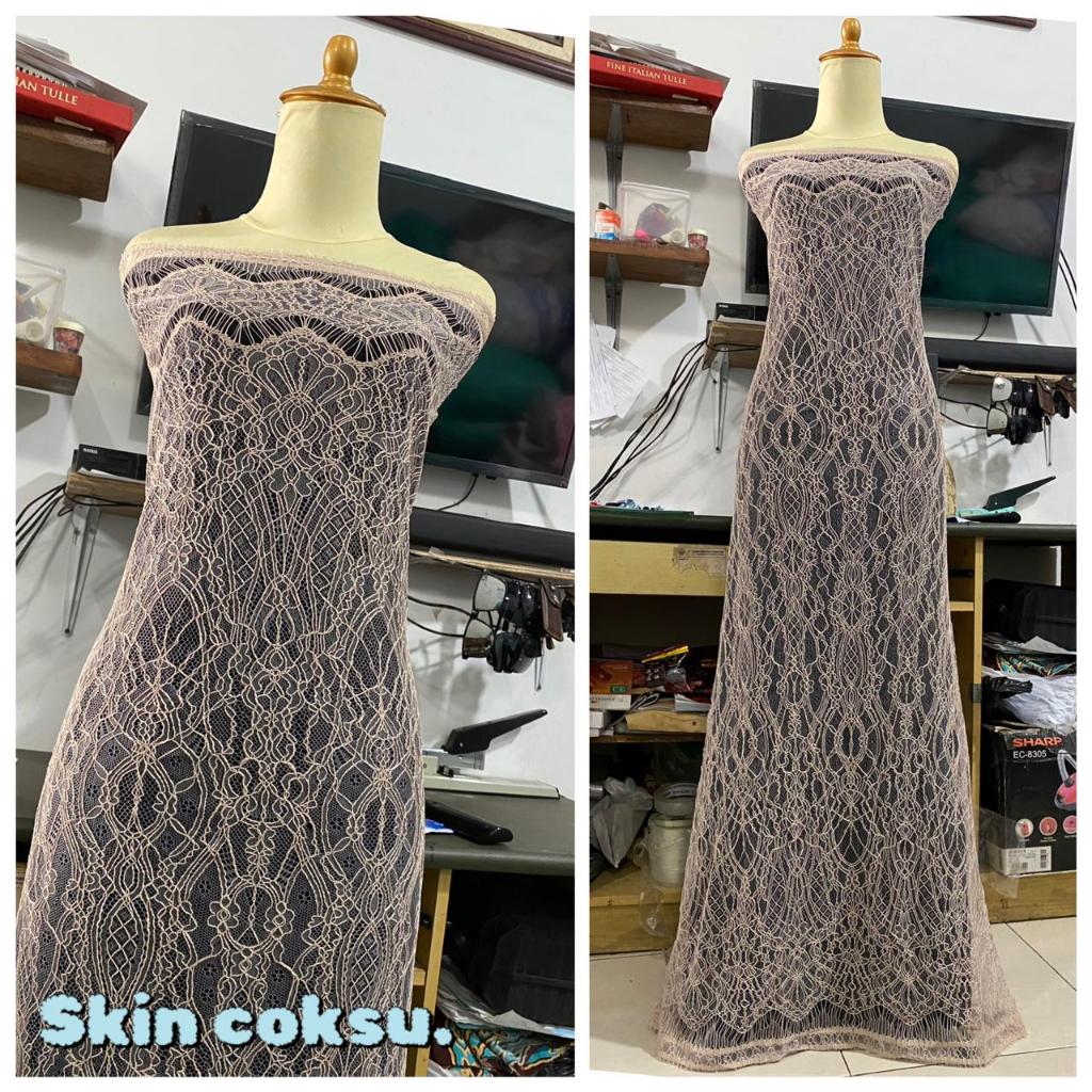 KAIN BRUKAT CHANTILY LACE BAKAL KEBAYA