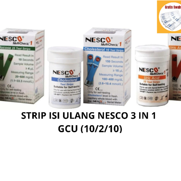 Strip Tes Darah Nesco Multicheck 3 in 1