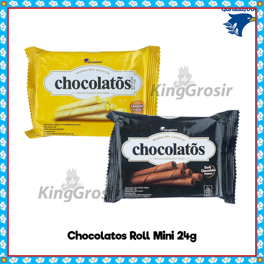 Chocolatos Wafer Roll MIni Sachet 24gr / Wafer Krim Cokelat Mini