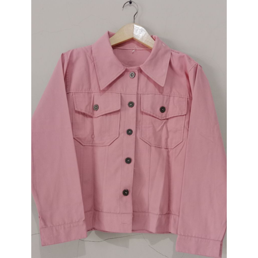 Kemeja baby canvas pink
