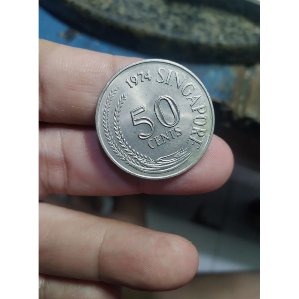 Koin Kuno 50 Cent 1974 Singapore kode 1/3