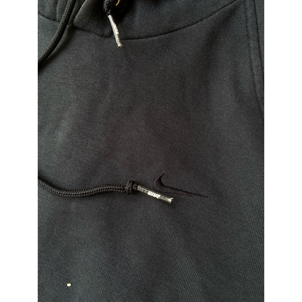 HOODIE NIKE VINTAGE BLACK ON BLACK Y2K SMALLSWOSH