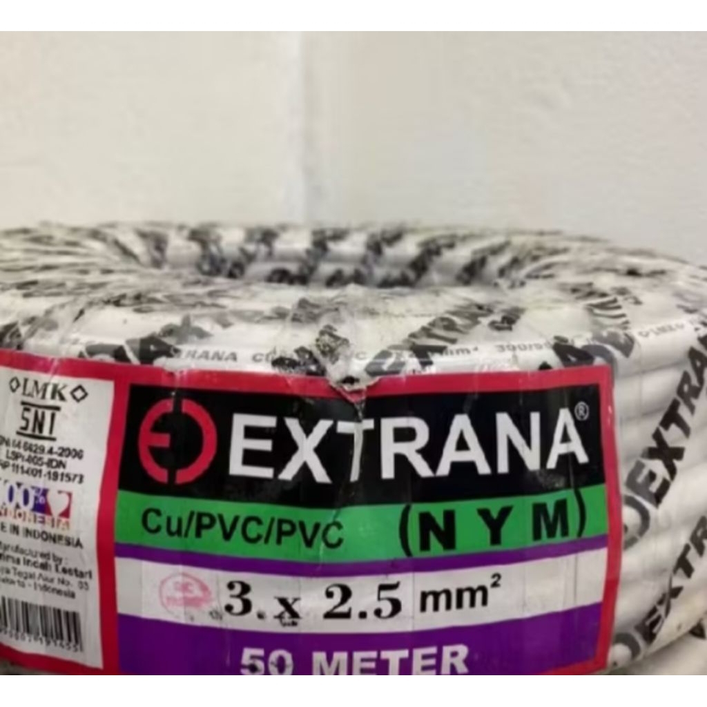 Kabel Listrik Extrana 3x2.5 Kabel NYM 3x2.5 Kabel tembaga 3x2.5